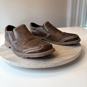 Bed Stu Shoes Men's Brown Slip On Casual Brown Leather Loafer Shoes US Size 9.5